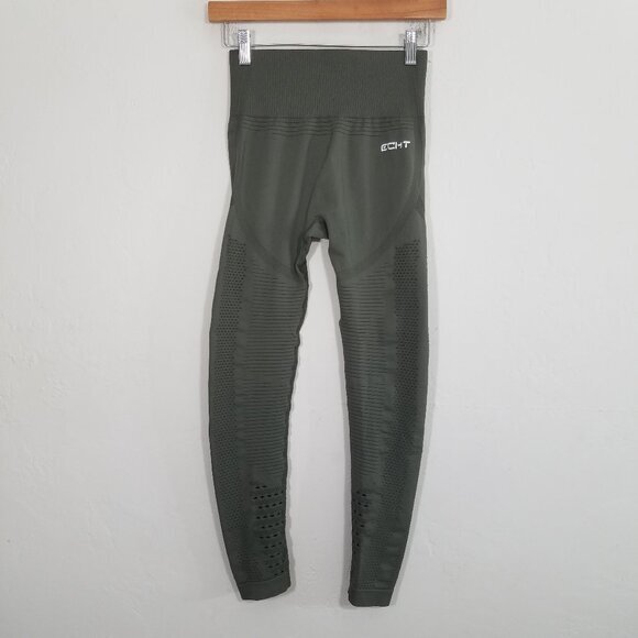 ECHT Pants - ECHT High Waist Mesh Legging Green